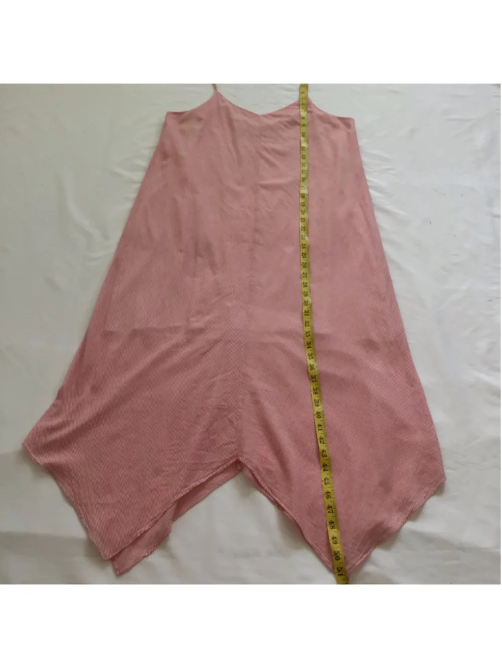 Cremieux Women Elegant Pink and White Striped Spagetti Straps Maxi Dress M